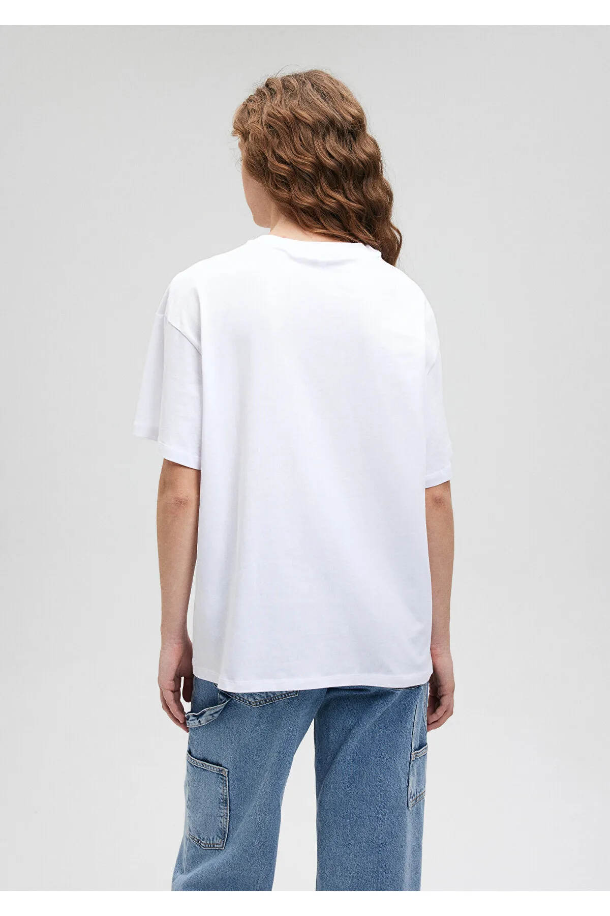 Mavi  Weißes T-Shirt mit Logo-Print, Übergröße/weiter Schnitt 1600843-70000