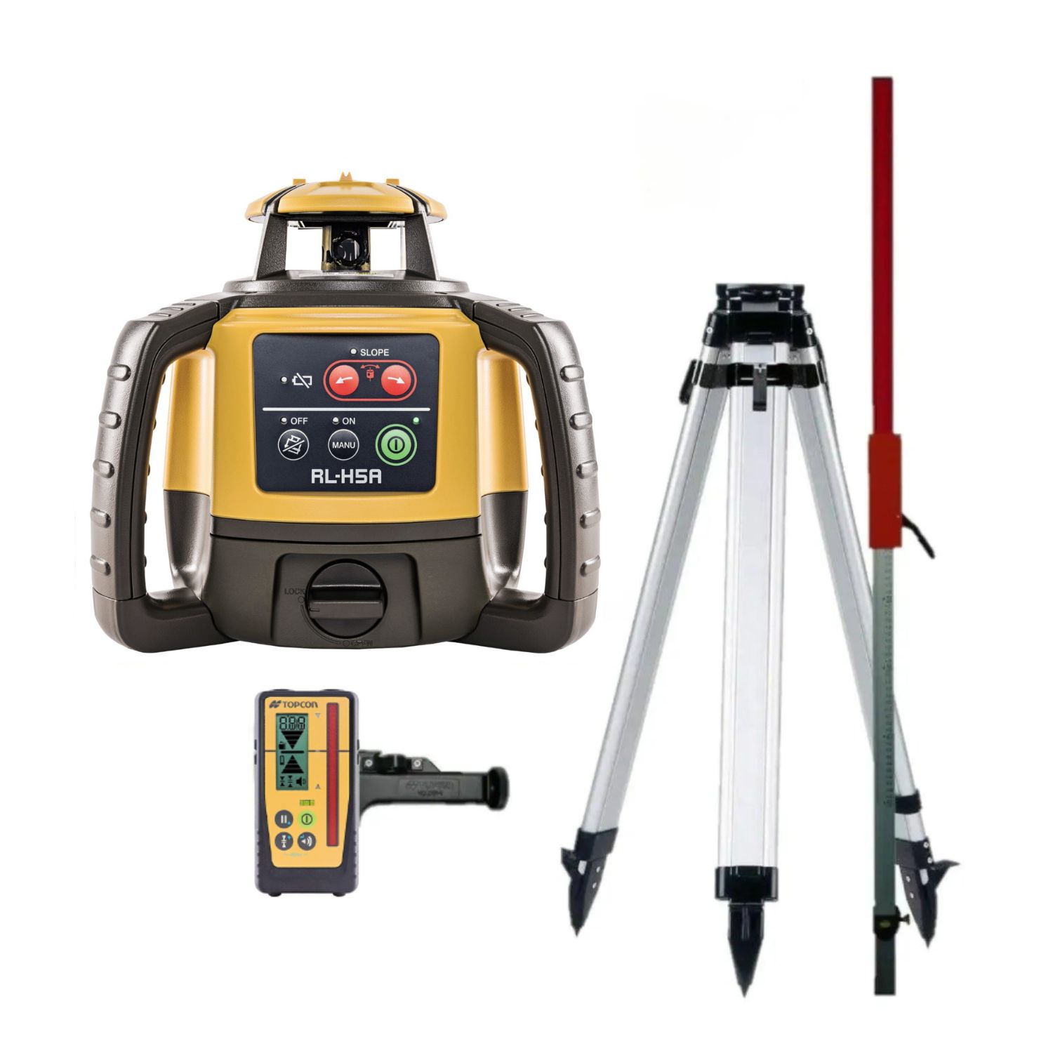 Topcon 1052626-01Set RL-H5A + LS-100D građevinski laserski set – Profesionalni građevinski laser s jednim nagibom