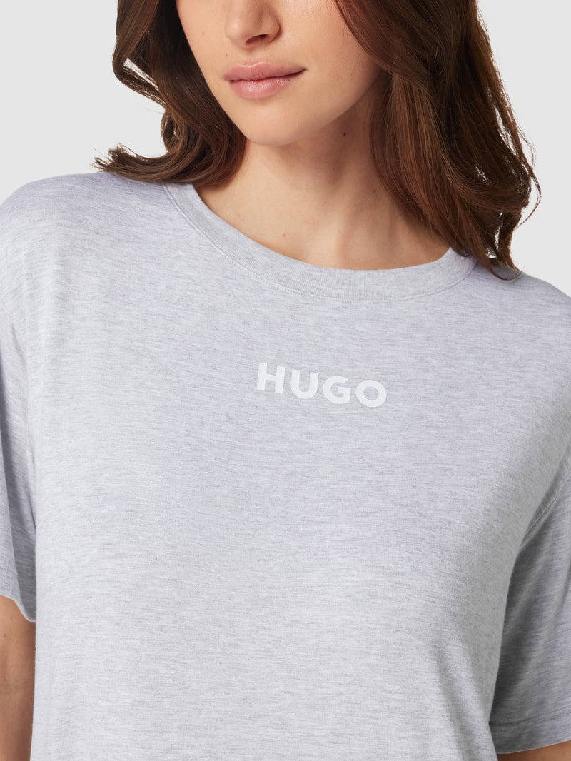 Nachthemd mit Logo-Print Modell 'UNITE NIGHTY' in hellgrau meliert