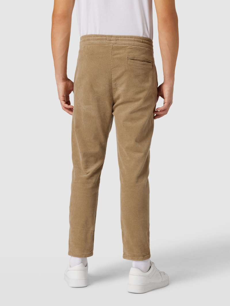 Tapered Cropped Hose aus Cord Modell 'LINUS' in beige