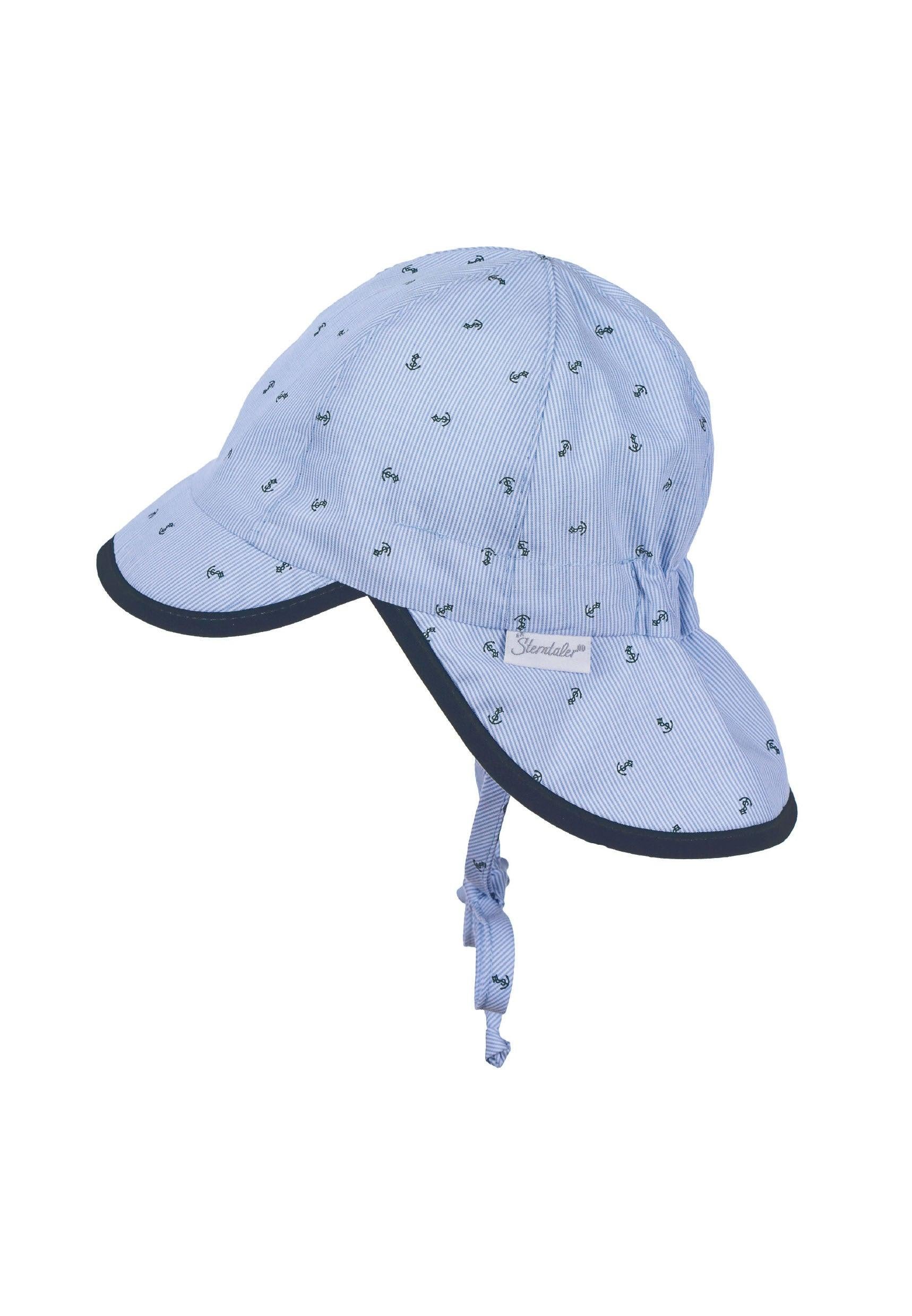 Schirmmütze mit Nackenschutz in Himmelblau, UV 30