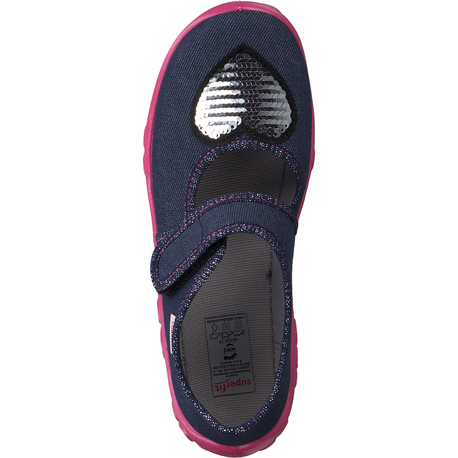 Superfit BONNY 00280, Hausschuhe, Kinder, Blau (Herz)