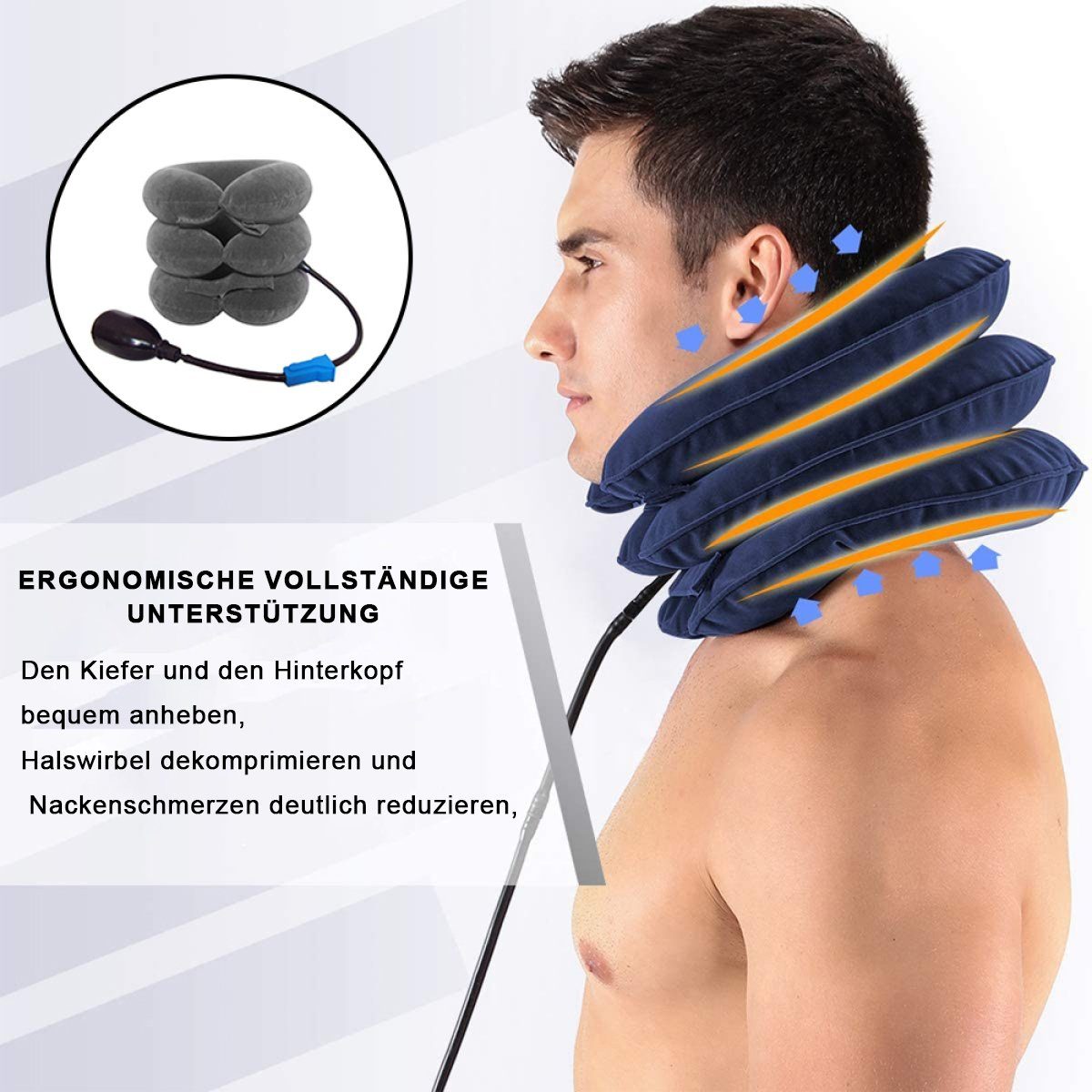 Rwoythk Nackenkissen Zervikales Traktionsgerät zur Sofortigen Schmerzlinderung, Komfortabel