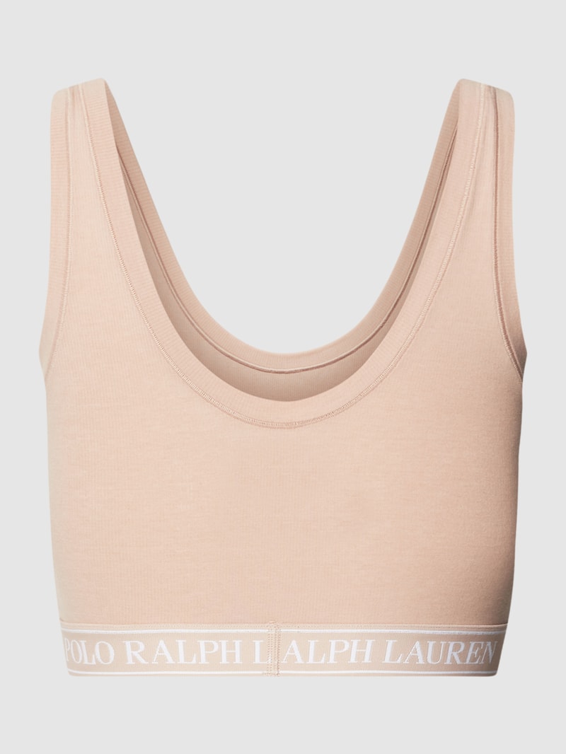 Bralette mit Label-Stitching in rosé