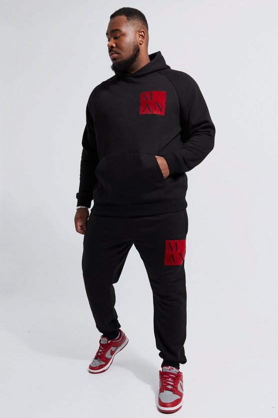 Plus Trainingsanzug mit Roman Man Print