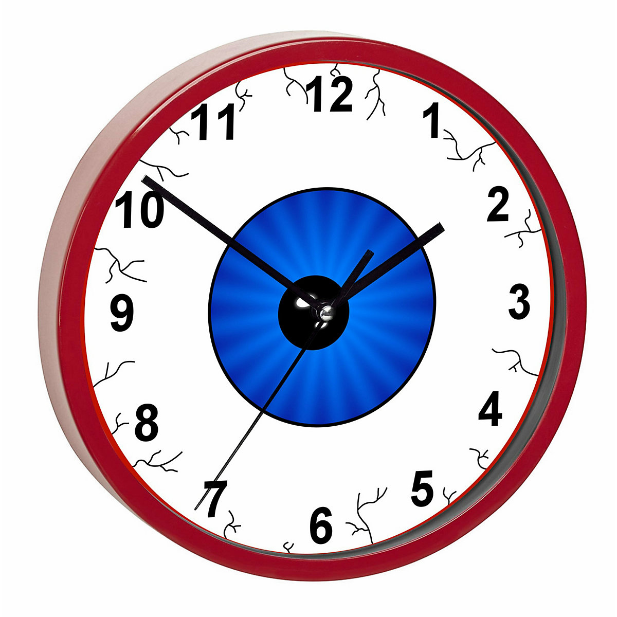 Kinder Wanduhr laufruhig personalisiert mit Name Monsterauge