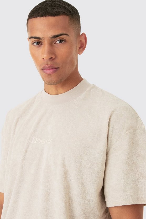 Oversize Frottee Homme T-Shirt