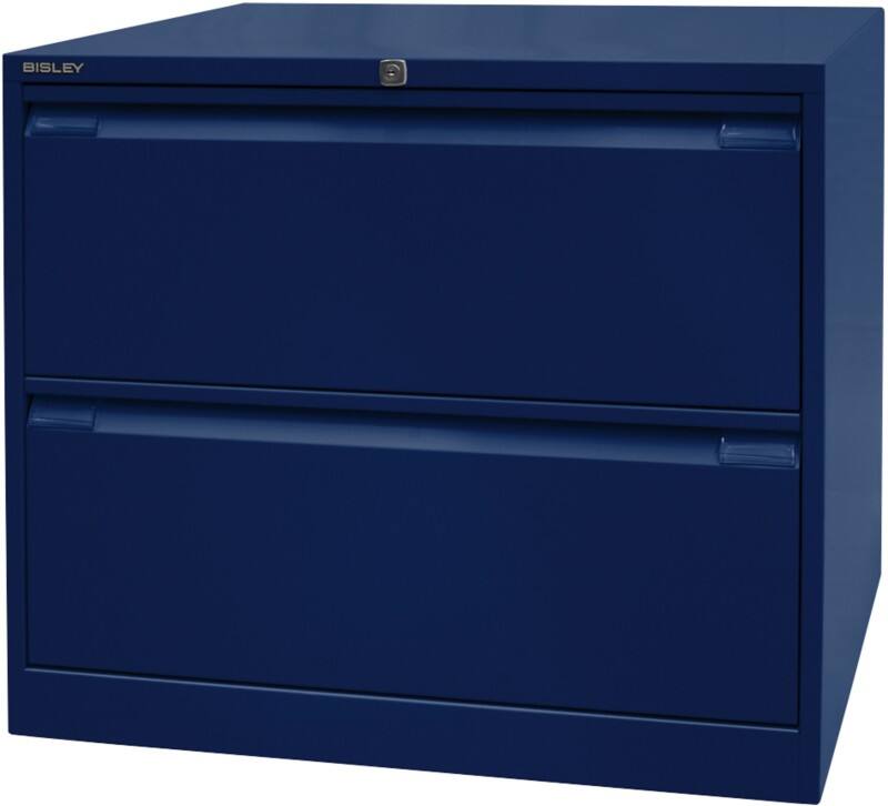 Bisley Hängeregistraturschrank Original 2 Schübe Oxfordblau 800 x 622 x 711 mm