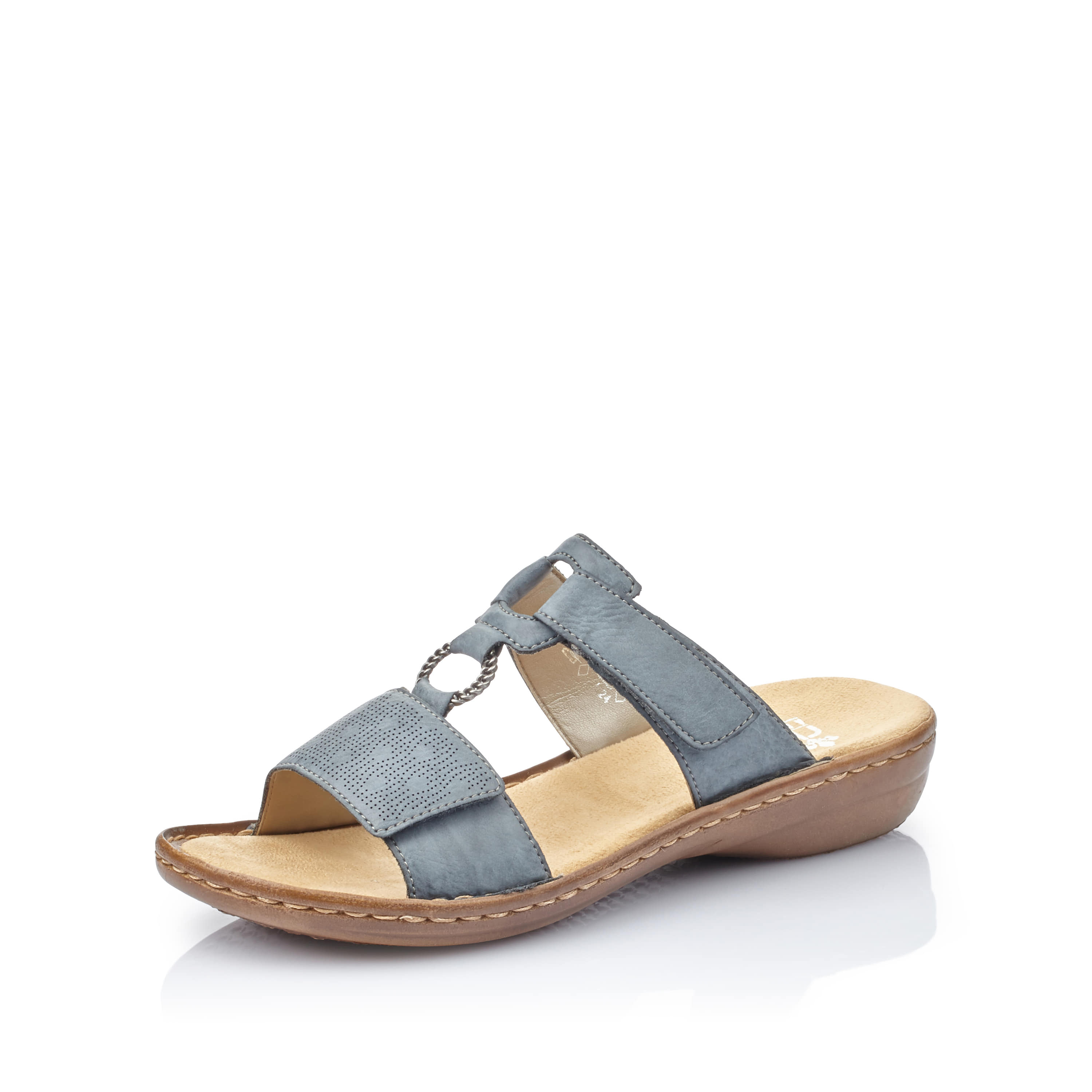 Rieker Damen Pantoletten blaugrau