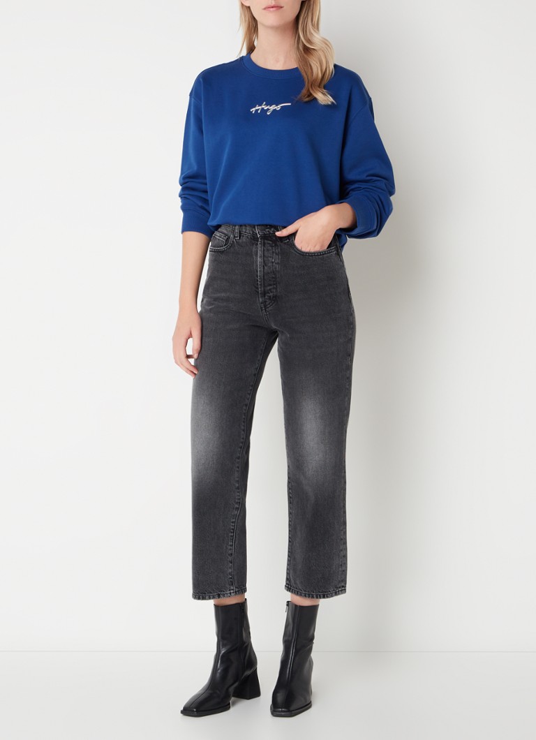 Pantaloni scurți din denim HUGO BOSS 933 cu talie înaltă și croială dreaptă, într-o nuanță colorată.