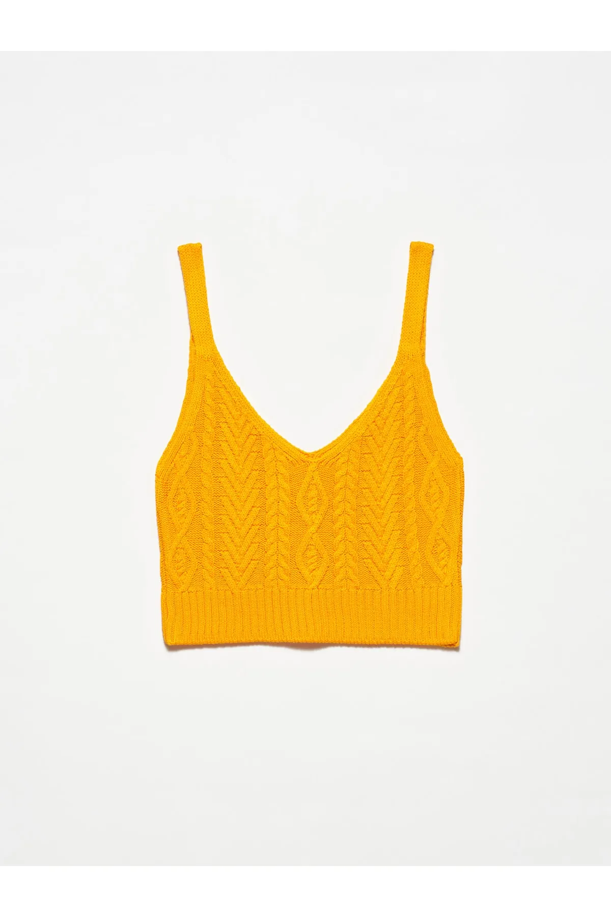 Dilvin  10180 Träger-Strick-Tanktop – Orange
