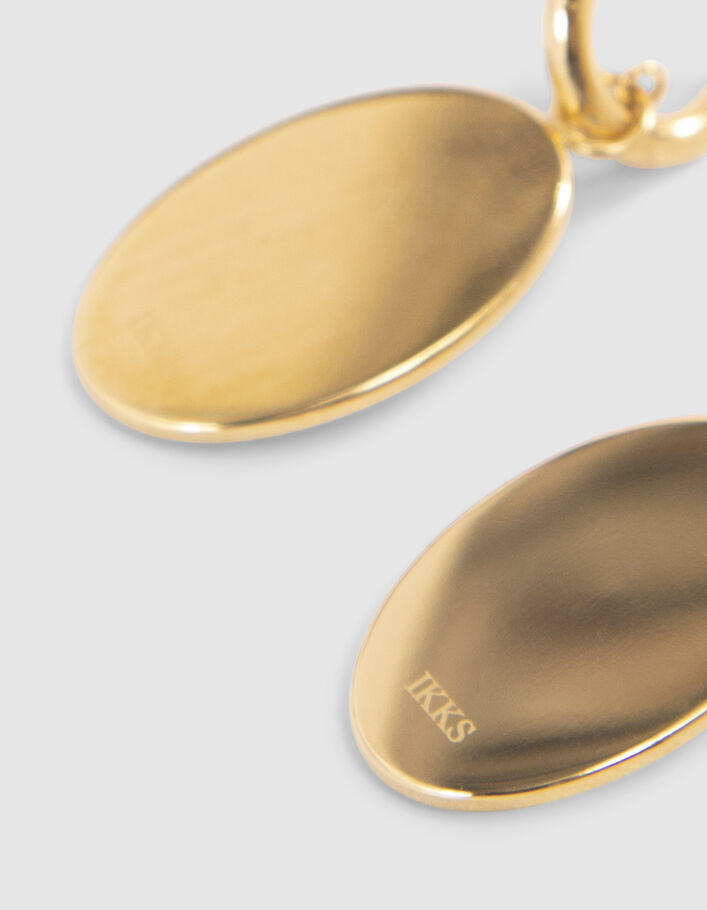 Boucles d'oreilles médaillons avec croix Femme