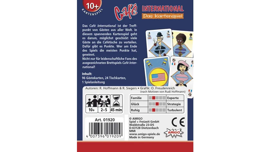 Amigo Spiele - Café International Kartenspiel