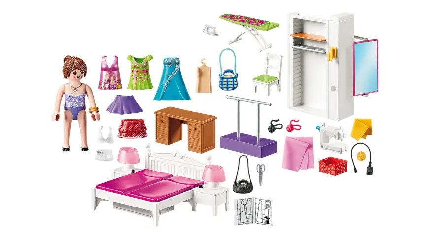 PLAYMOBIL 70208 - Dollhouse - Schlafzimmer mit Nähecke