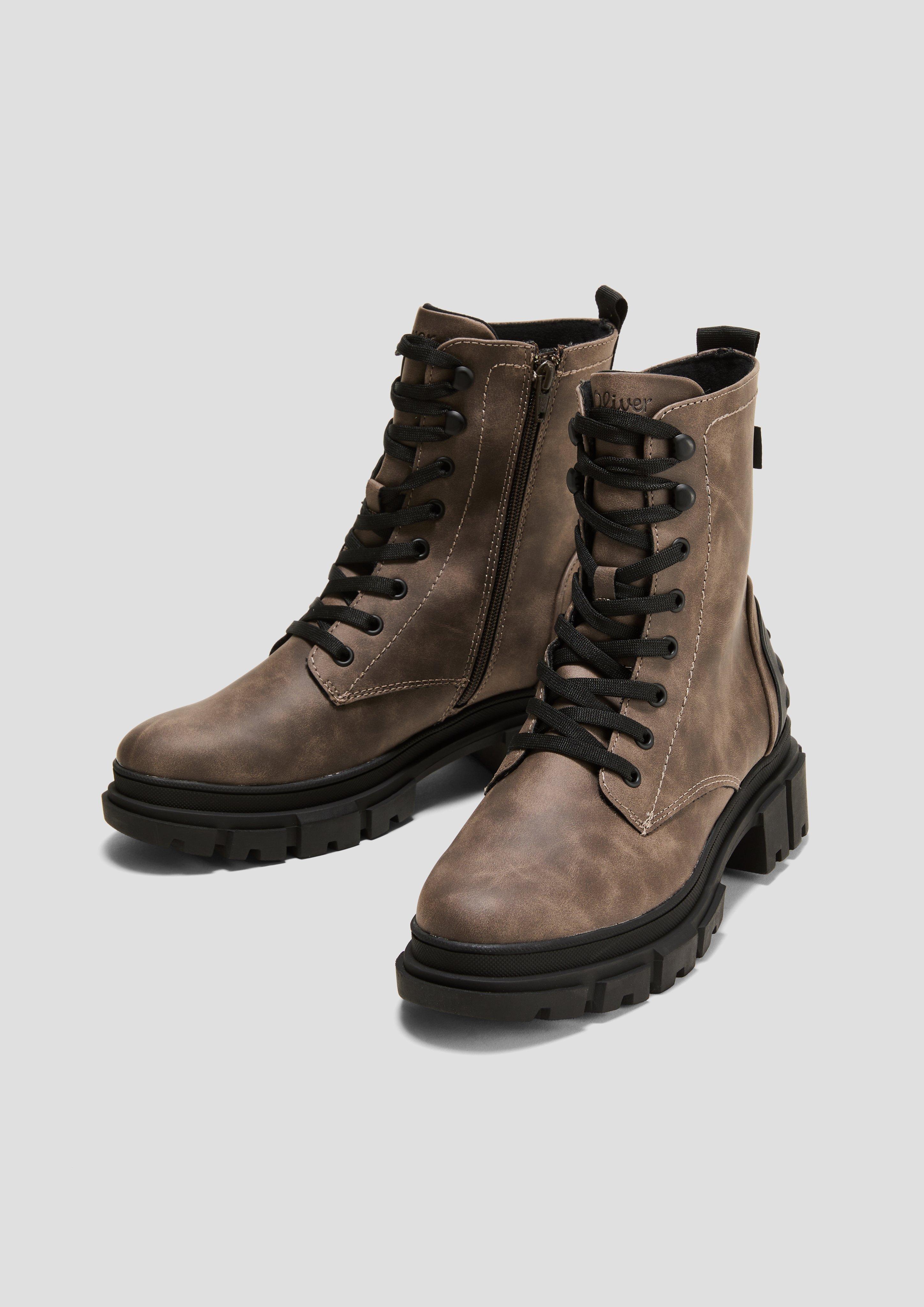 Chunky Boots in Leder-Optik  6008287-300