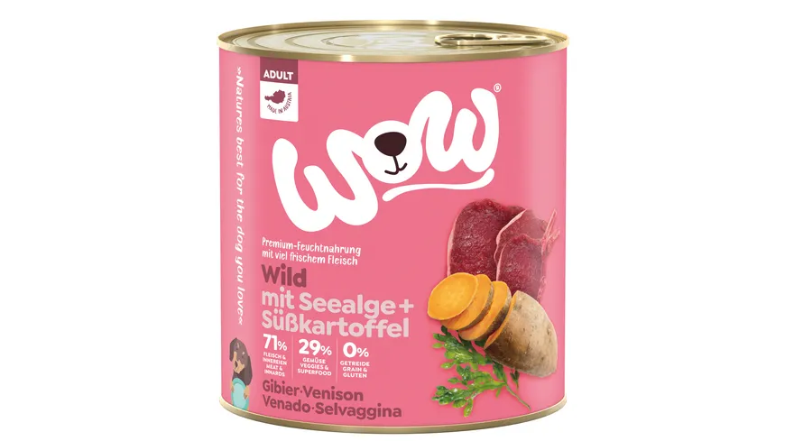 WOW Hundenassfutter Adult Wild 800 g