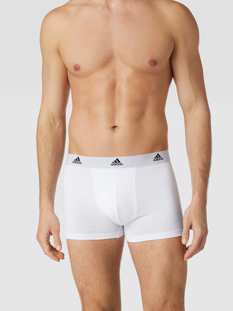 Trunks mit Label-Schriftzug im 3er-Pack in weiß