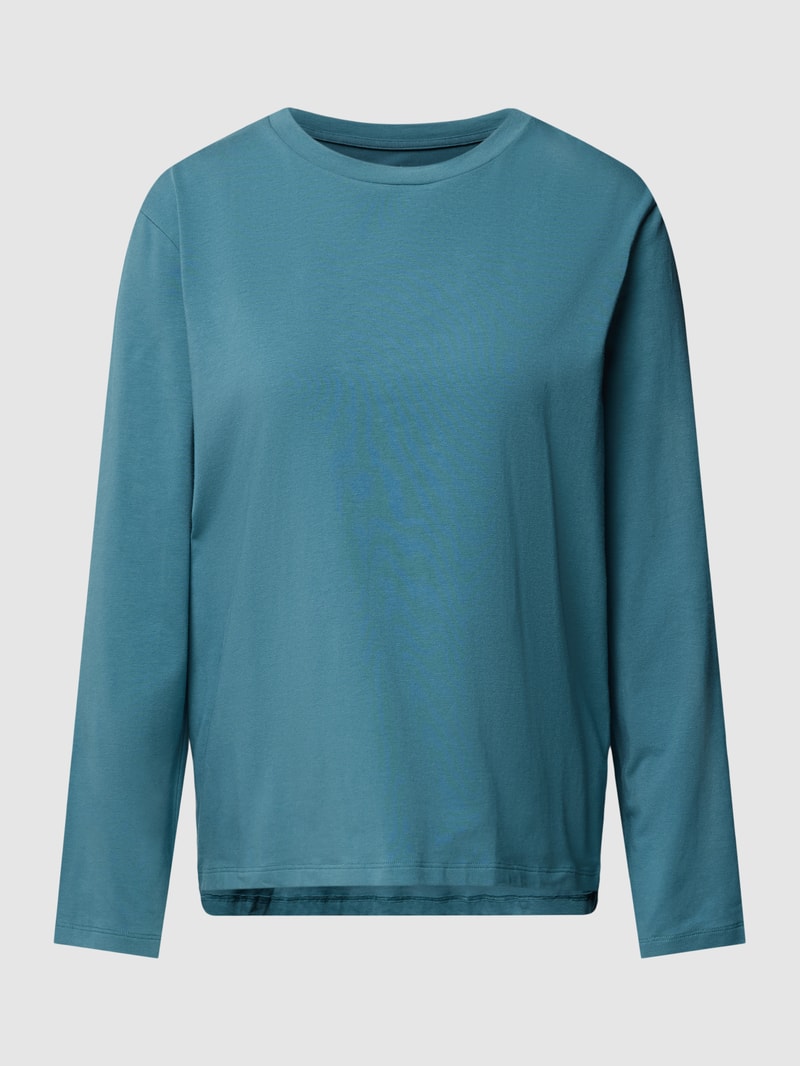Pyjama-Oberteil mit Rundhalsausschnitt in blau