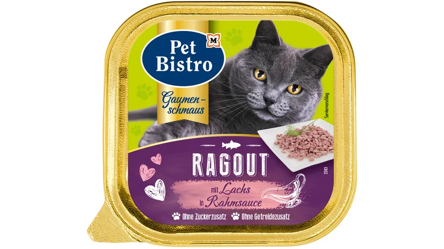 Pet Bistro Katzennassfutter - Ragout mit Lachs in Rahmsauce 100 g
