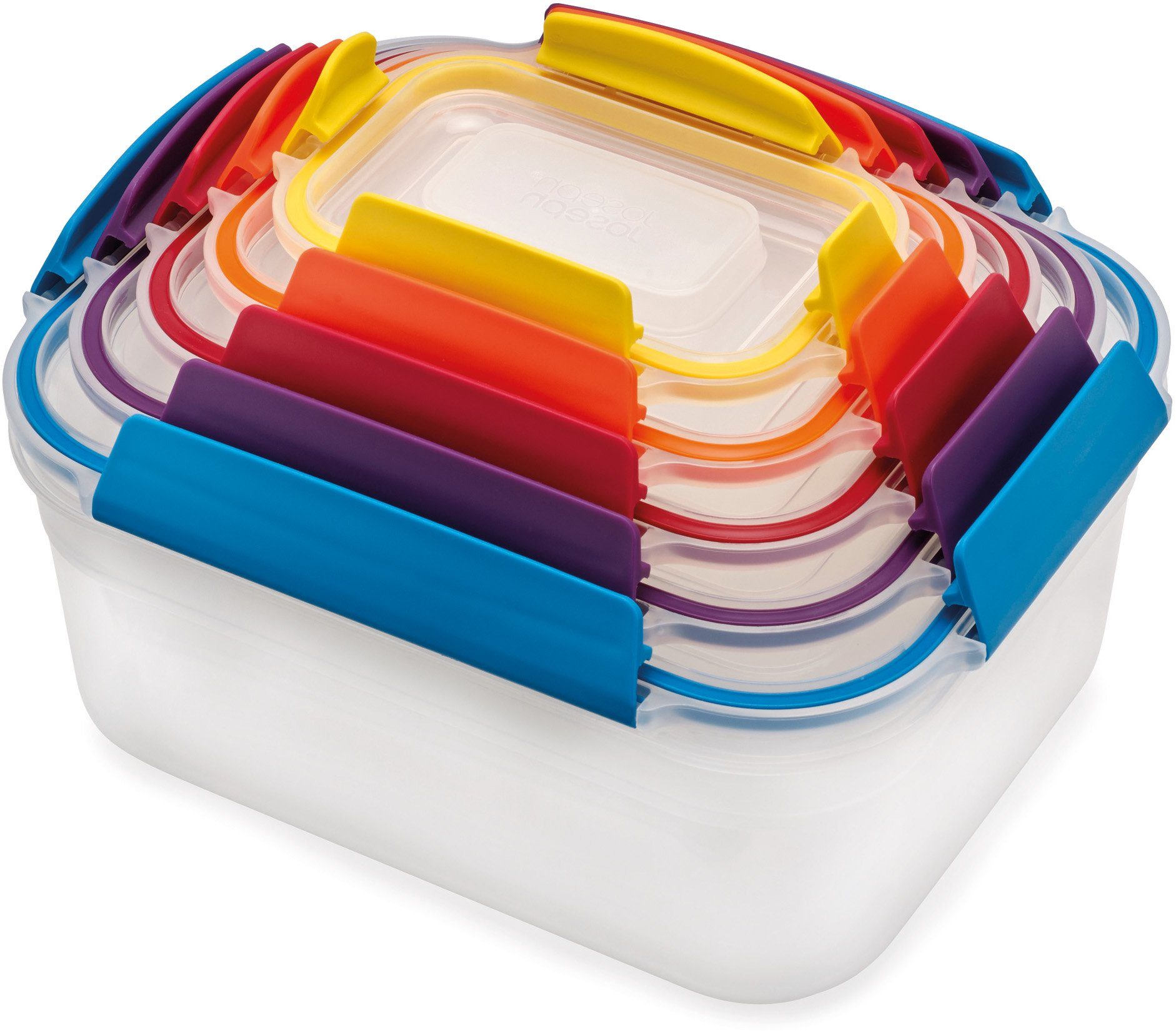 Joseph Joseph Vorratsdose Nest Lock, Polyprophylen (PP), (Set, 5-tlg), platzsparend ineinander stapelbar, luftdicht und auslaufsicher