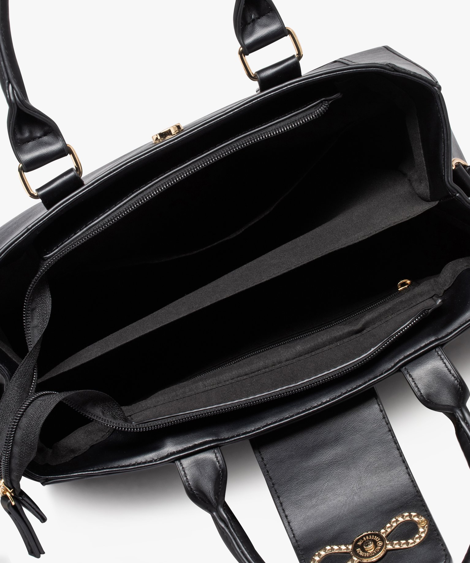 Sac à main grand format avec bandoulière amovible femme noir | GEMO