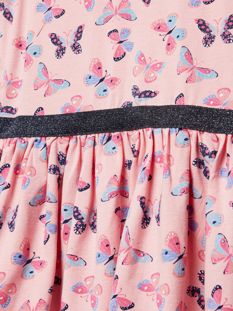 Kleid mit Allover-Muster in hellrosa