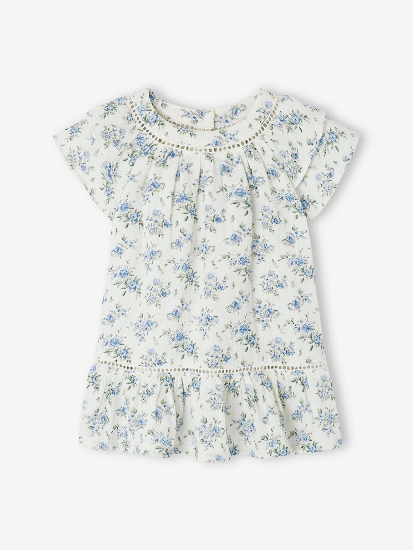 Vertbaudet Festliches Mädchen Baby Kleid - wollweiß