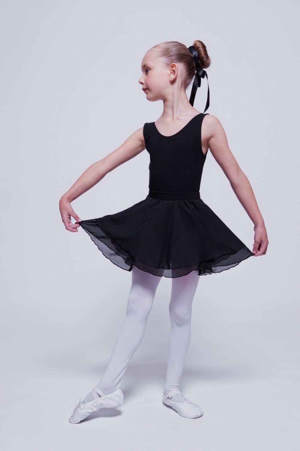 tanzmuster Schlupfrock Ballettrock Elli aus Chiffon zum Reinschlüpfen fürs Kinder Ballett