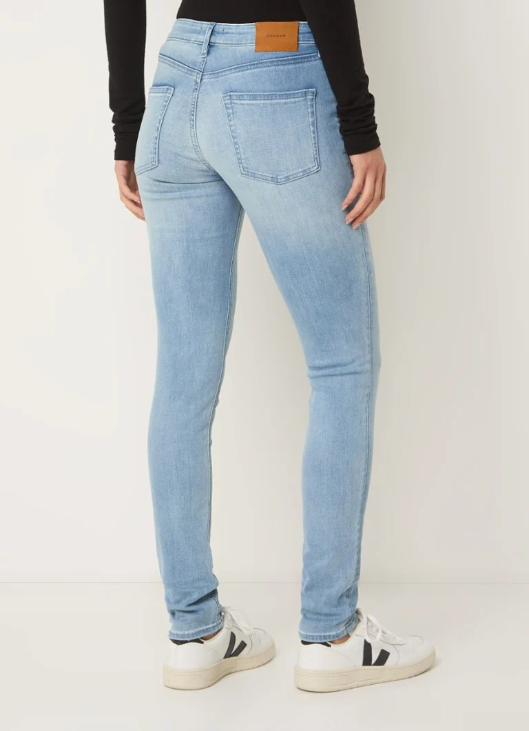 Blugi skinny Kyo Denham cu talie medie și nuanță deschisă