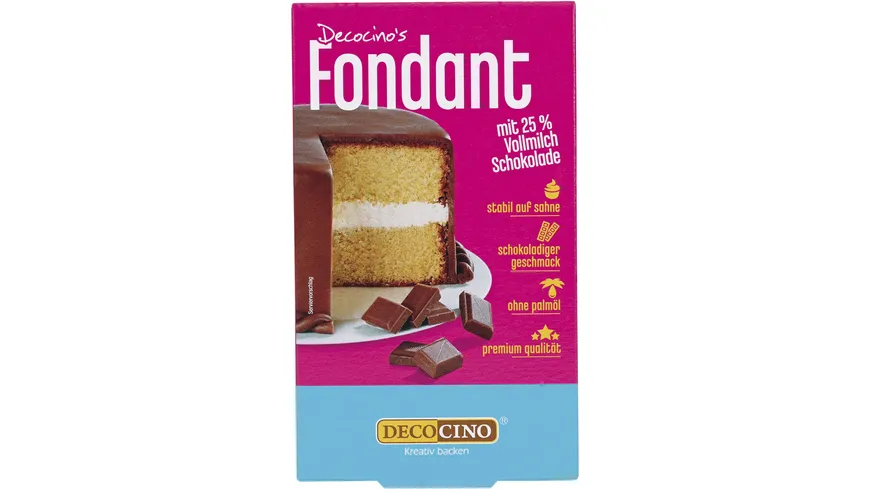DECOCINO Fondant mit Vollmilchschokolade