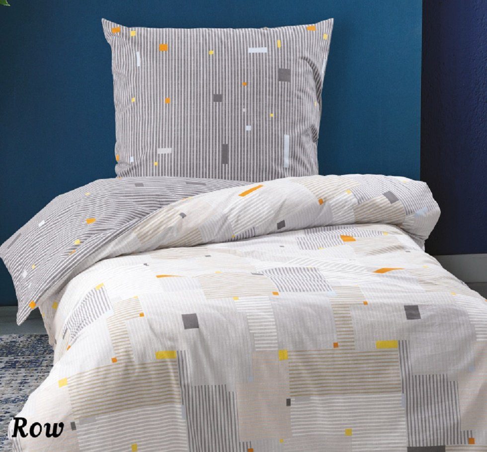 Bettwäsche Baumwolle 135x200, 155x200, 155x220, 200x200, 200x220 oder 240x220, Leonado Vicenti, Renforcé, 2 teilig, Streifen in verschiedenen Farben mit Reißverschluss