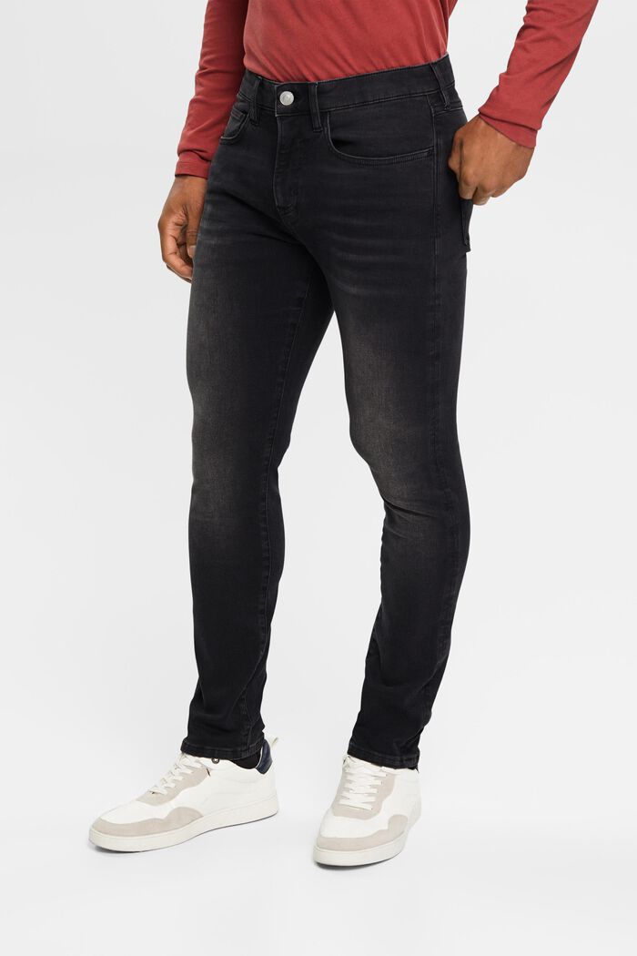 Schmale Stretch-Jeans mit mittlerer Bundhöhe