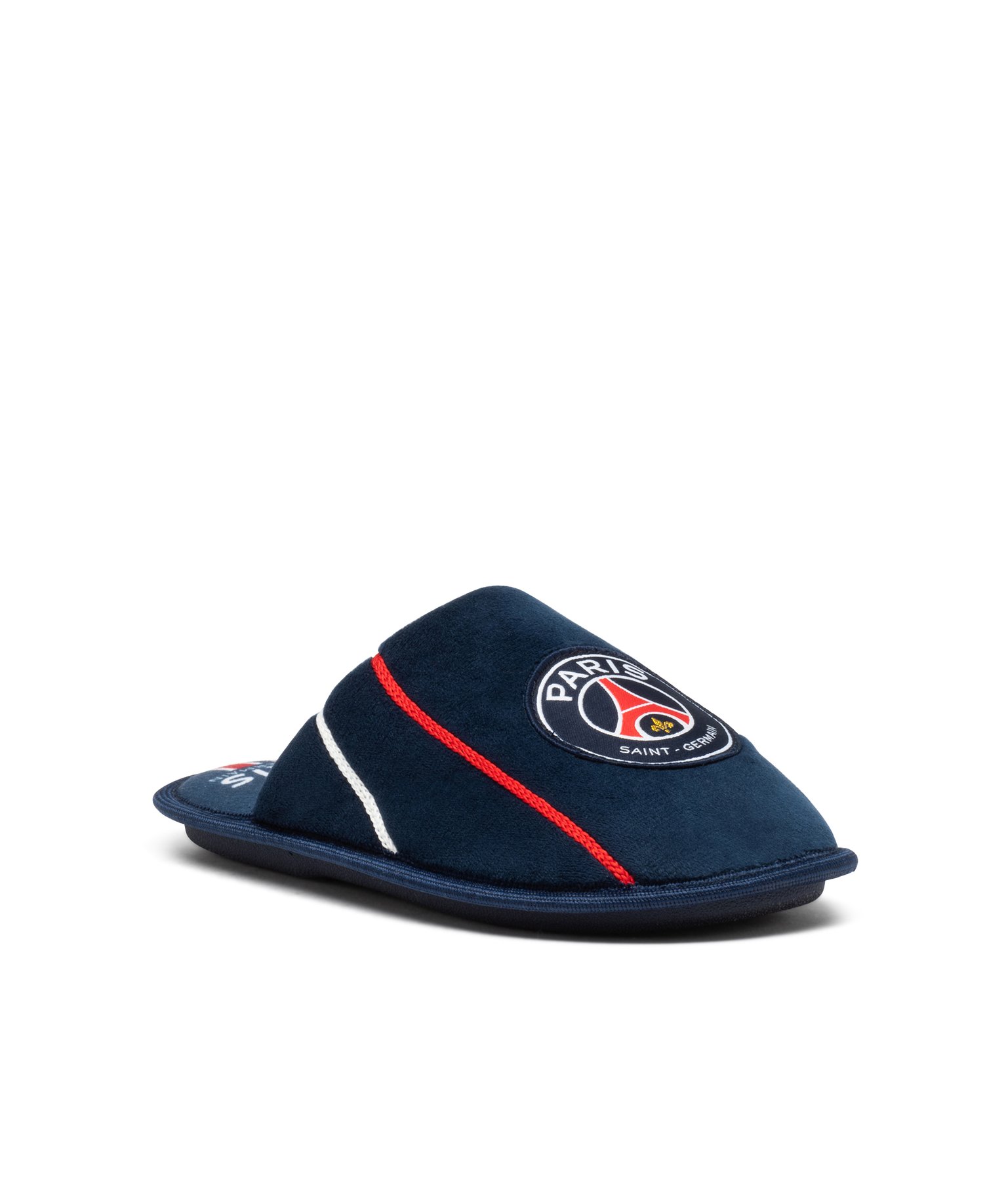 Chaussons Garçon mules plates en velours imprimés PSG bleu | GEMO