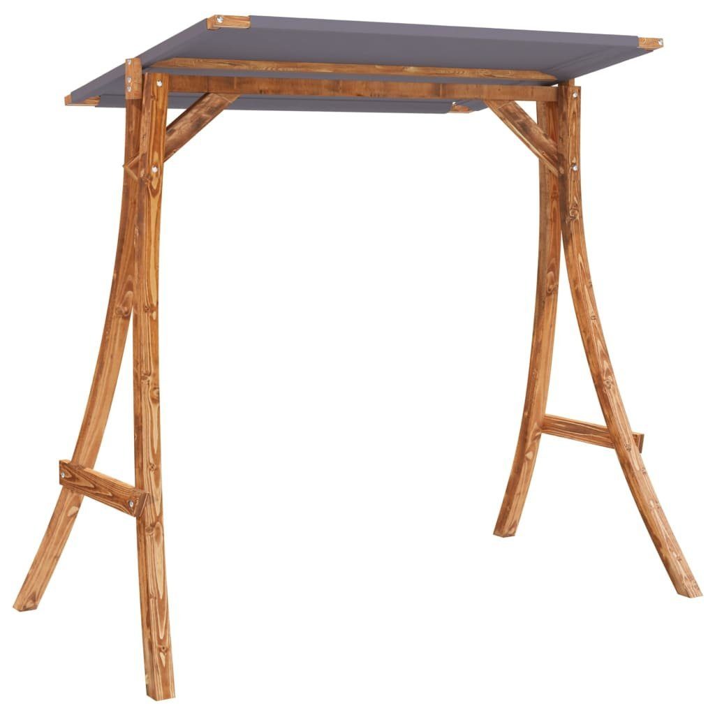 vidaXL Hollywoodschaukel Schaukelgestell mit Dach Anthrazit Bugholz mit Teak-Finish Holz