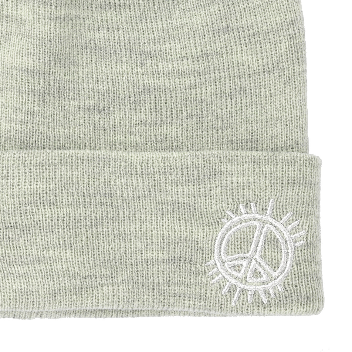 Mädchen Strickmütze mit Peace-Stickerei