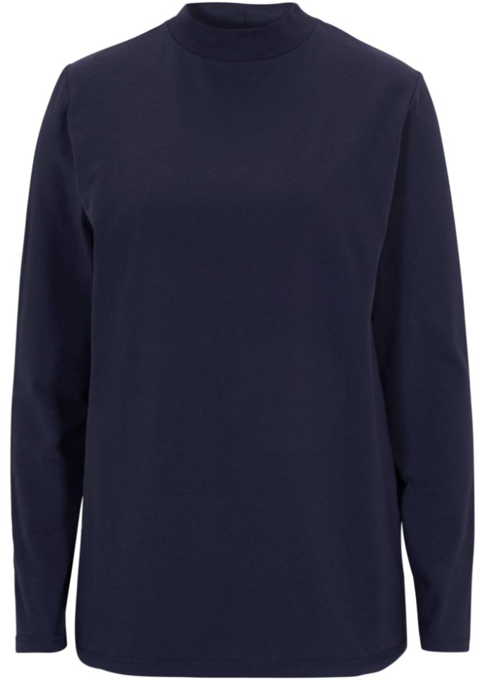 Essential Langarmshirt mit Stehkragen, seamless