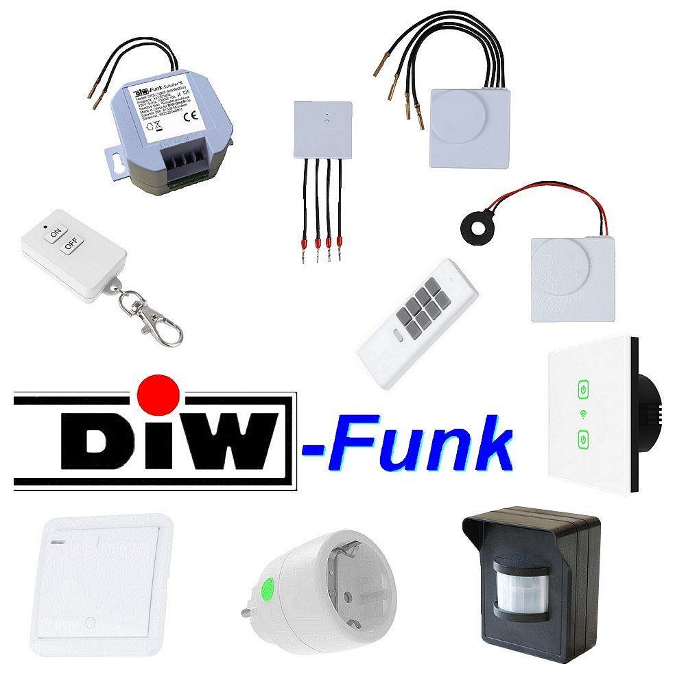 DIW-Funk Licht-Funksteuerung DHS-12 Funk-Handsender bis zu 12 Empfänger 3-Kanal