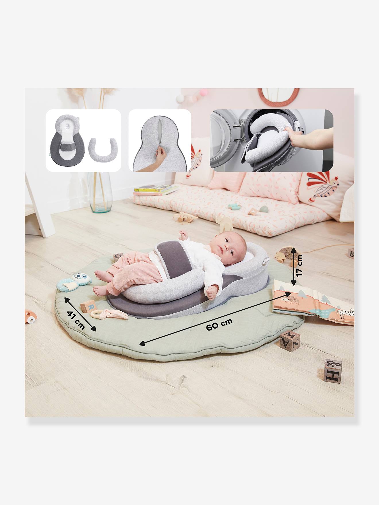 Babymoov Baby Keil-Matratze COSYDREAM+ BABYMOOV - grau/weiß