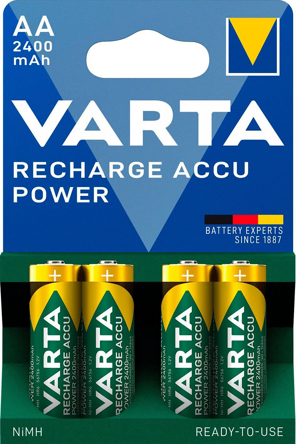 VARTA 4er Pack Mignon 2400mAh NiMH Akkupacks Mignon AA (4 St)