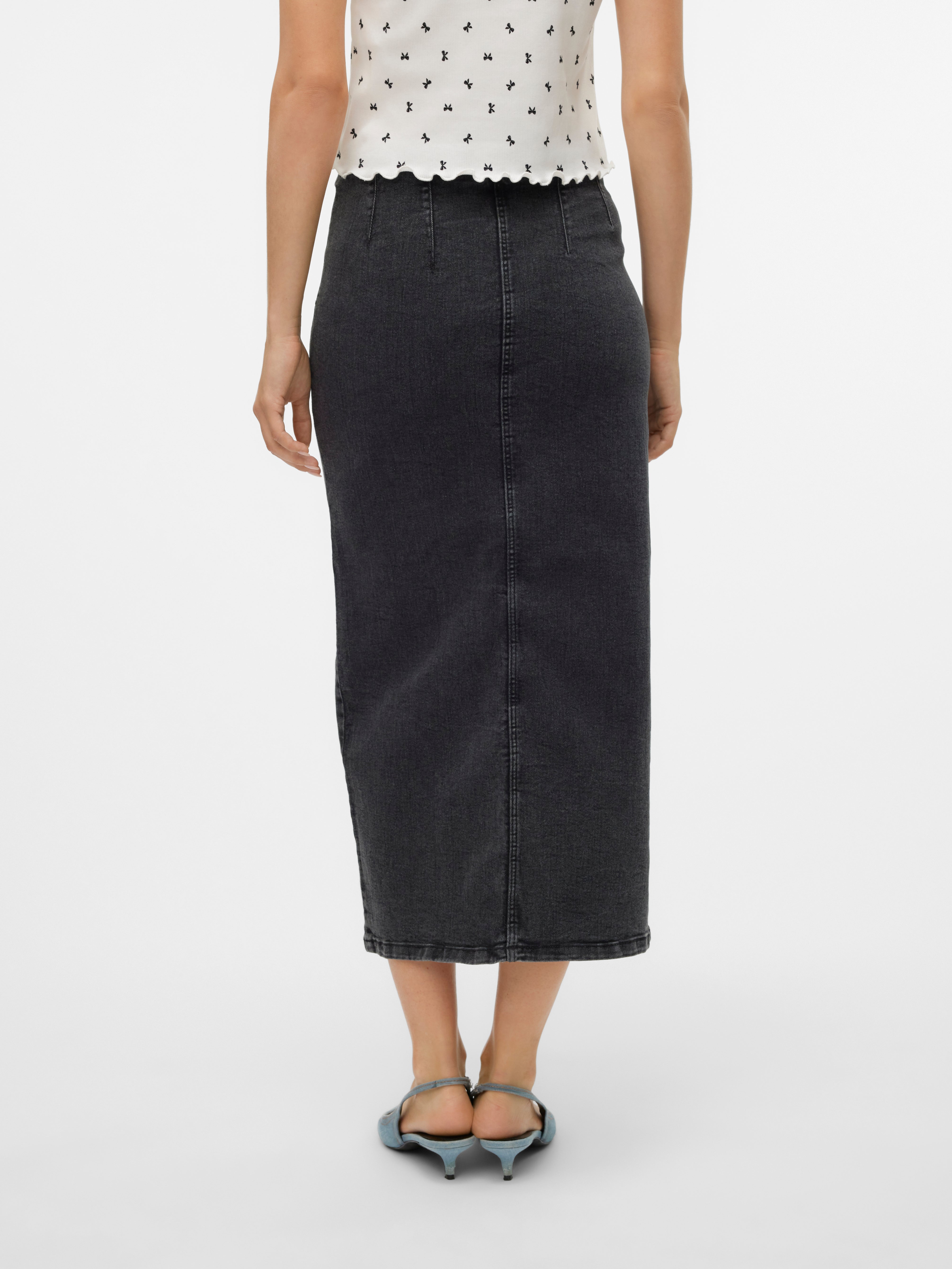 VMMONIC Hohe Taille Midirock