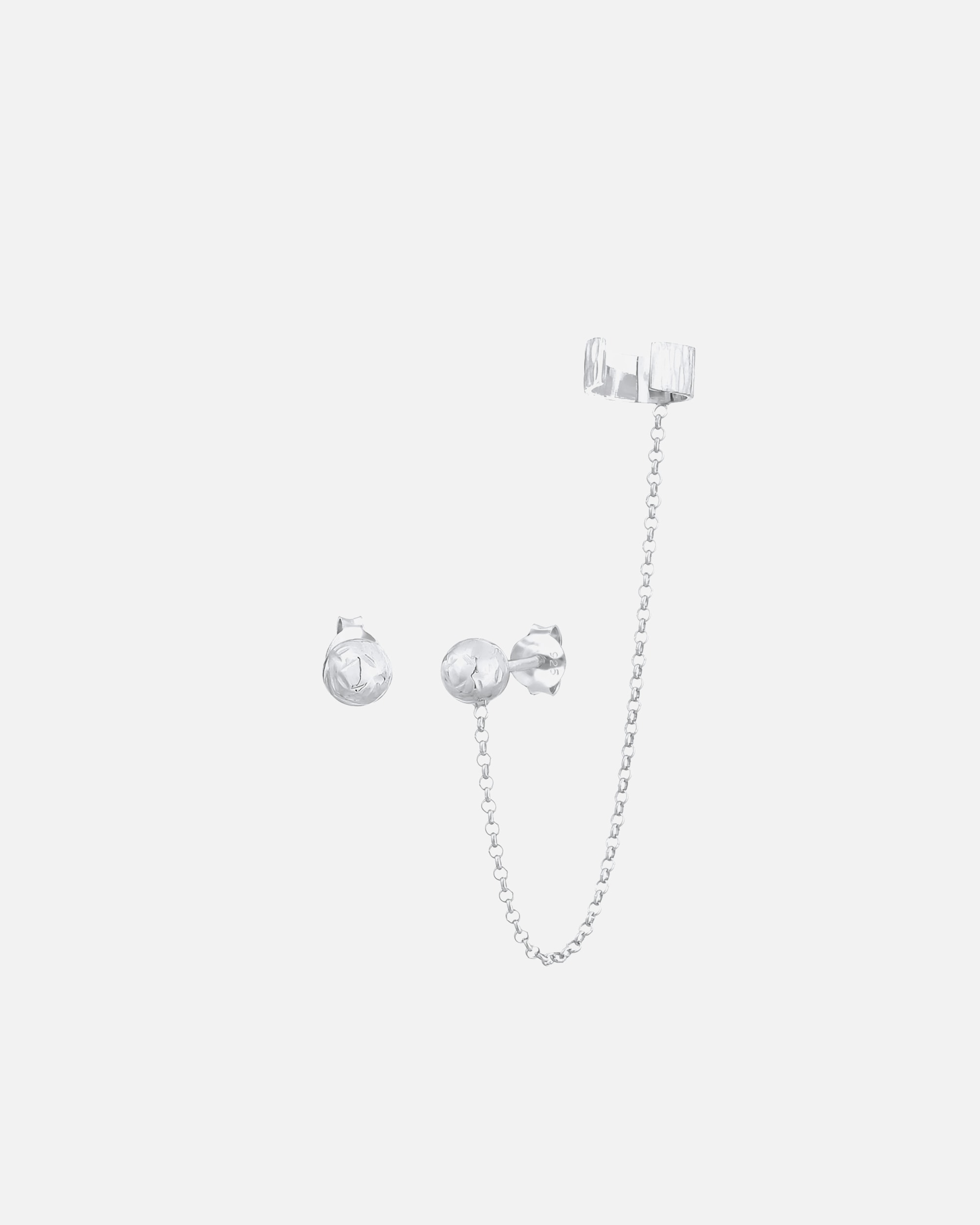 Elli Balle Trend Asymétrique Boucles d'Oreilles Femme – Argent (925/1000)