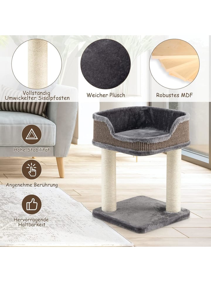 COSTWAY Katzenbaum 50cm in Grau günstig kaufen 50 cm