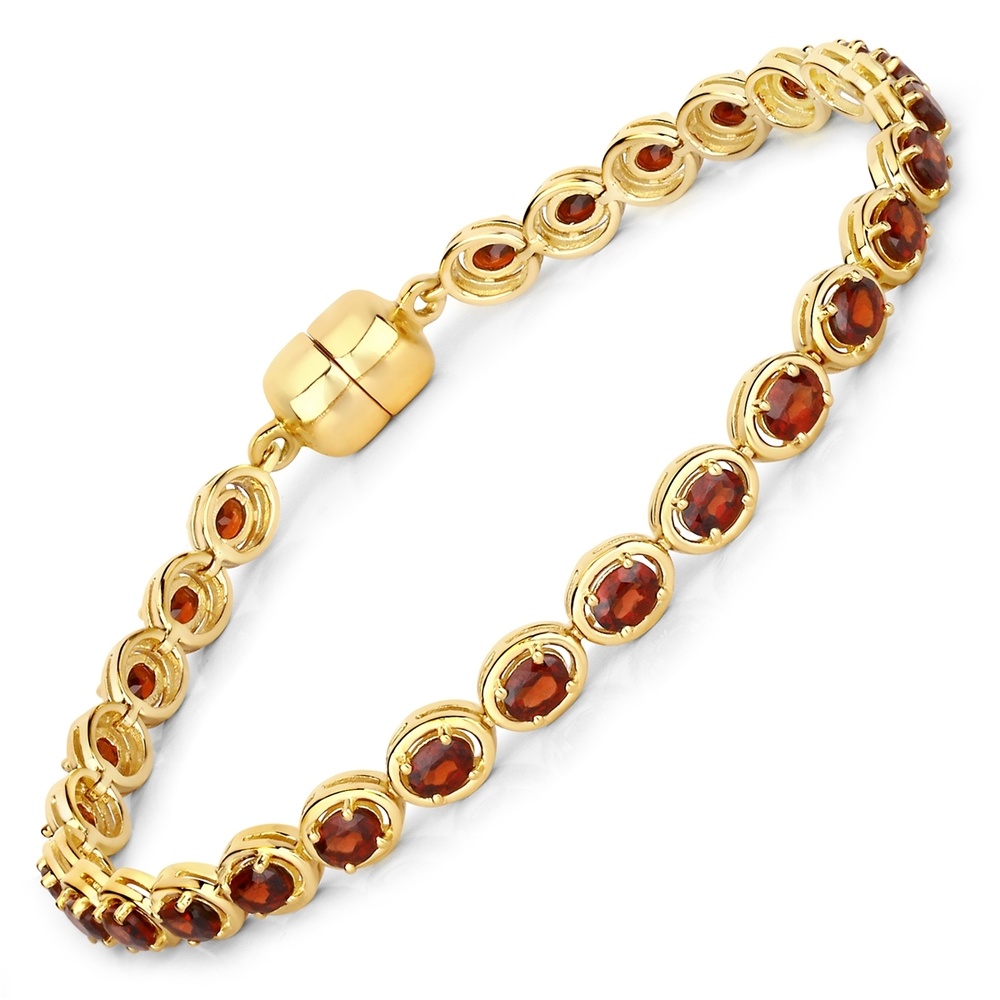 Rafaela Donata Bracelet Argent sterling Grenat en Or jaune Bracelet
