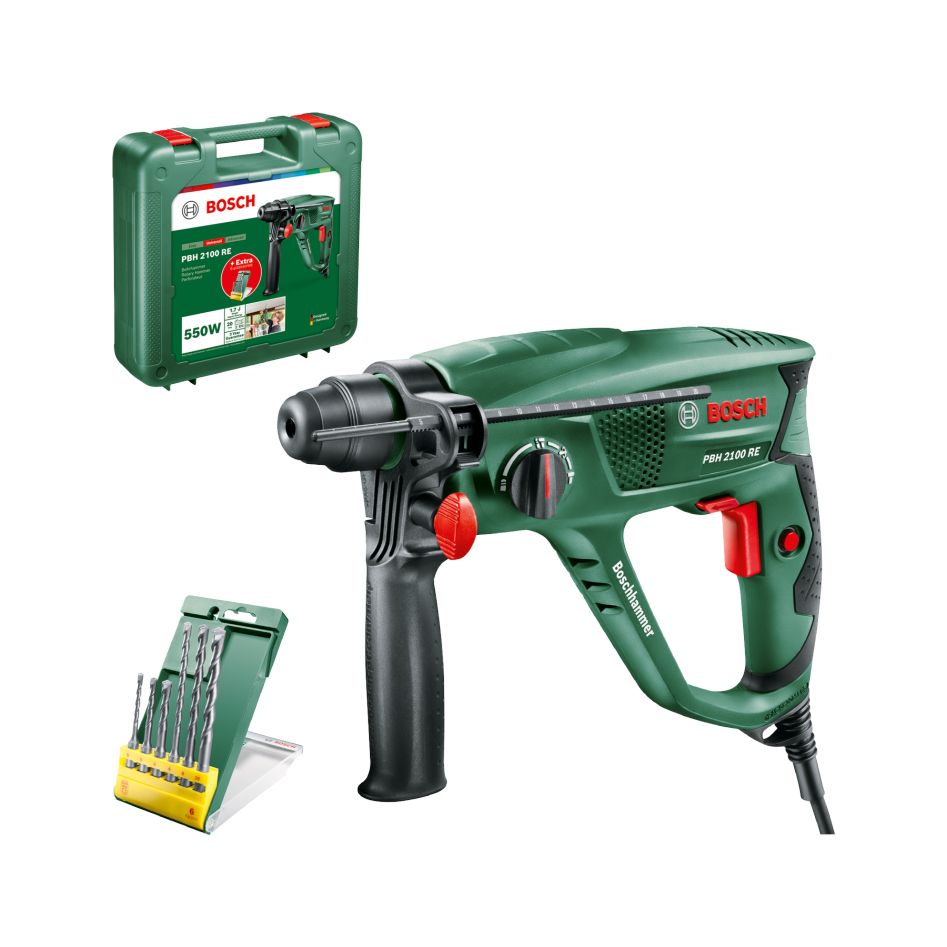 Sada vŕtacích kladív Bosch Green 06033A9303 PBH 2100 RE v kufríku
