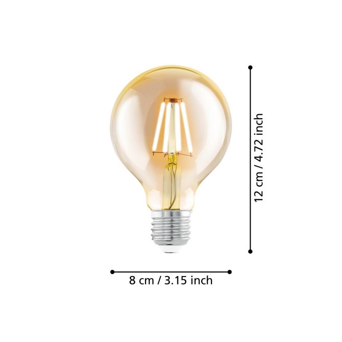 EGLO E27 LED Filament Leuchtmittel Amber warmweiß