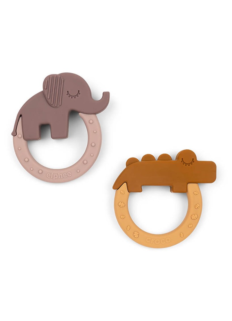 Done by Deer Deer Friends teething rings set of 2