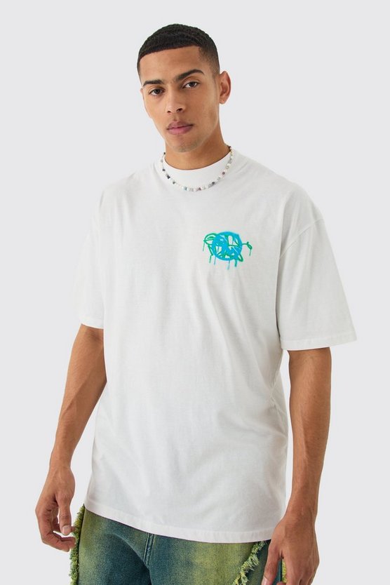 Oversize T-Shirt mit Homme Totenkopf Print