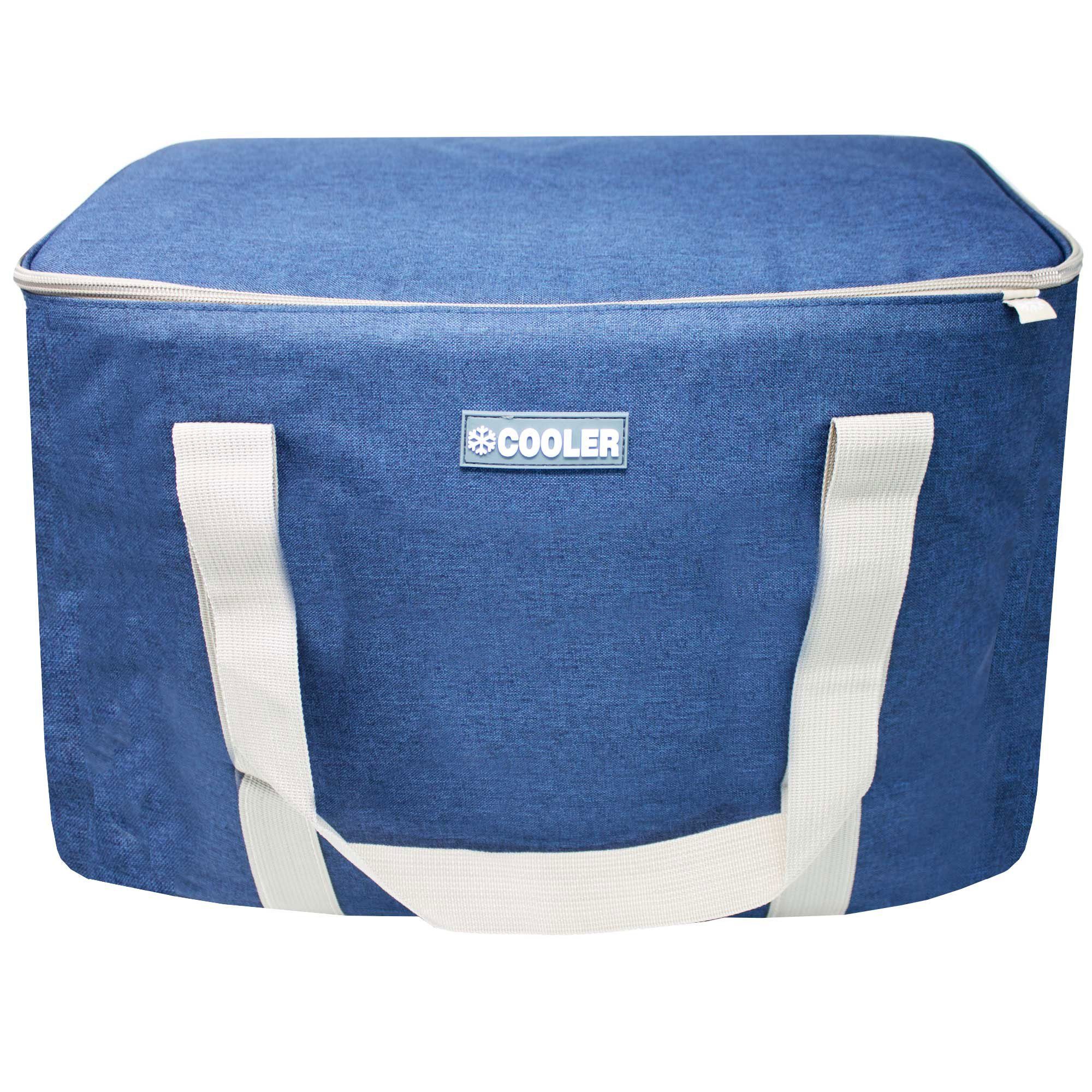 ToCi Kühltasche 36 Liter große Kühltasche Kühlbox Thermotasche Camping Navy-Blau