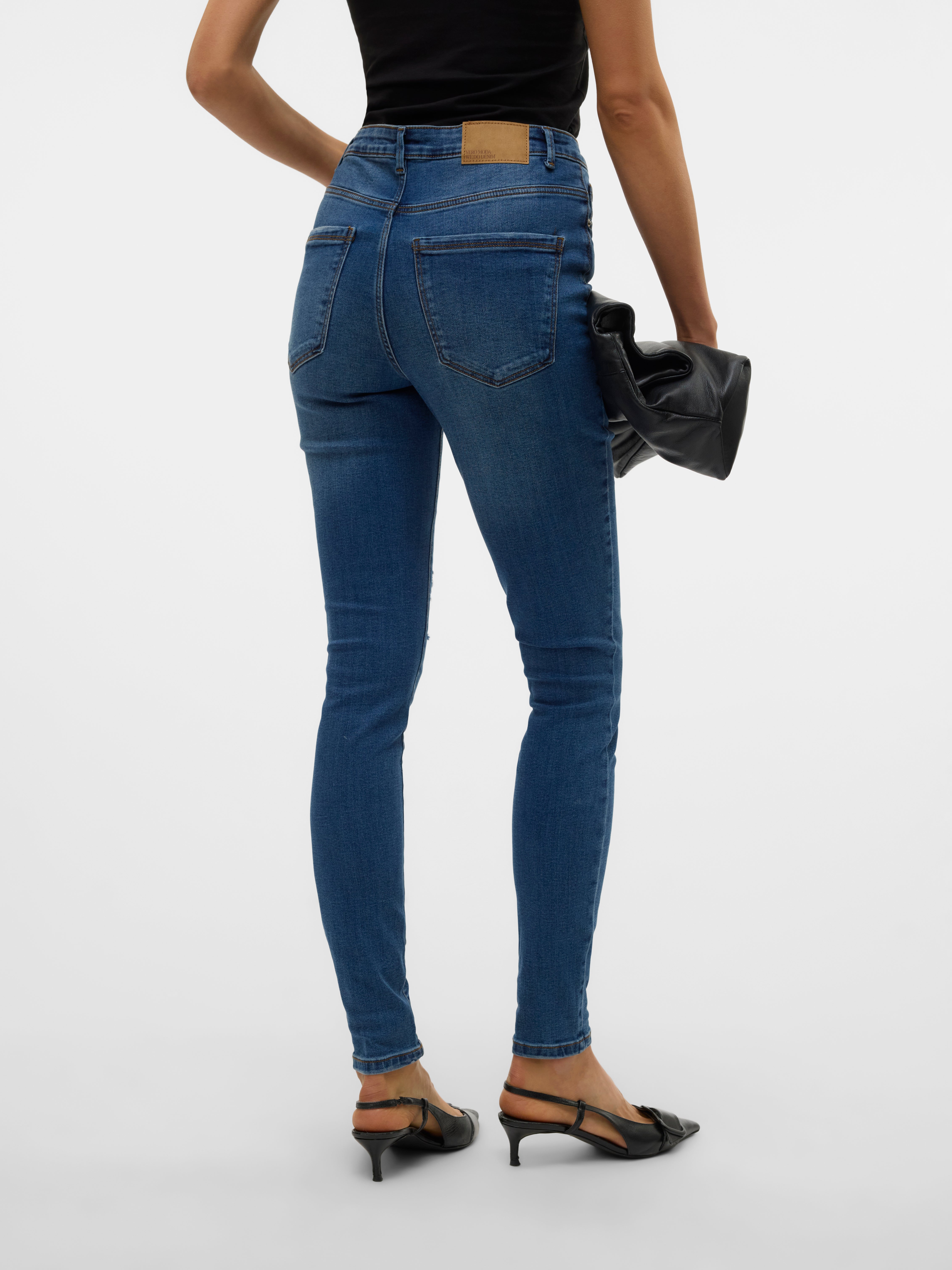 VMSOPHIA Hohe Taille Skinny Fit Jeans