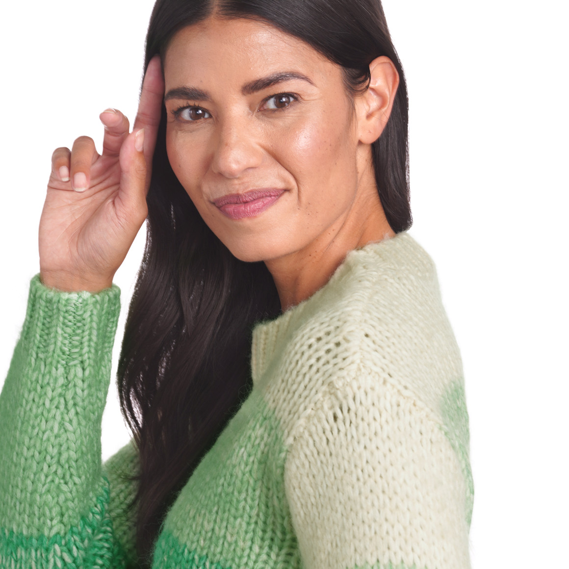 Damen Strickpullover mit Farbverlauf
